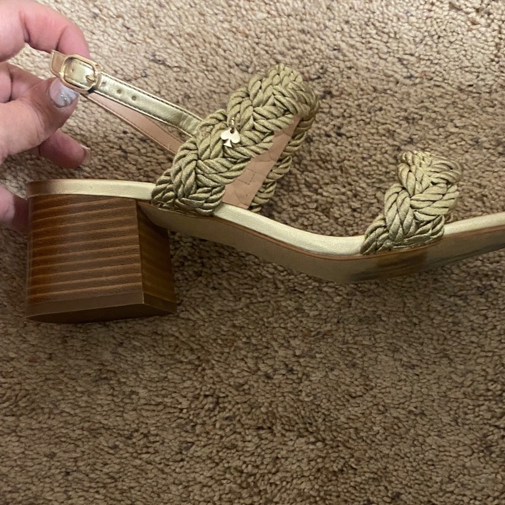 Kate Spade Metallic Braided Heels - Picture 3 of 4